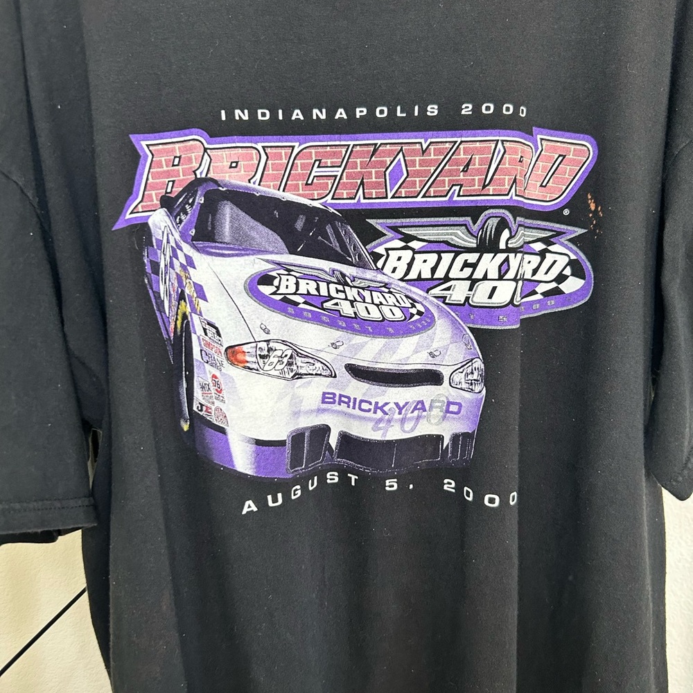 Vintage 2000 Brickyard 400 NASCAR T-Shirt Indianapolis Logo Athletic 2XL Y2K